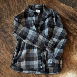 Casual Black and Gray Checkered Men's Shirt